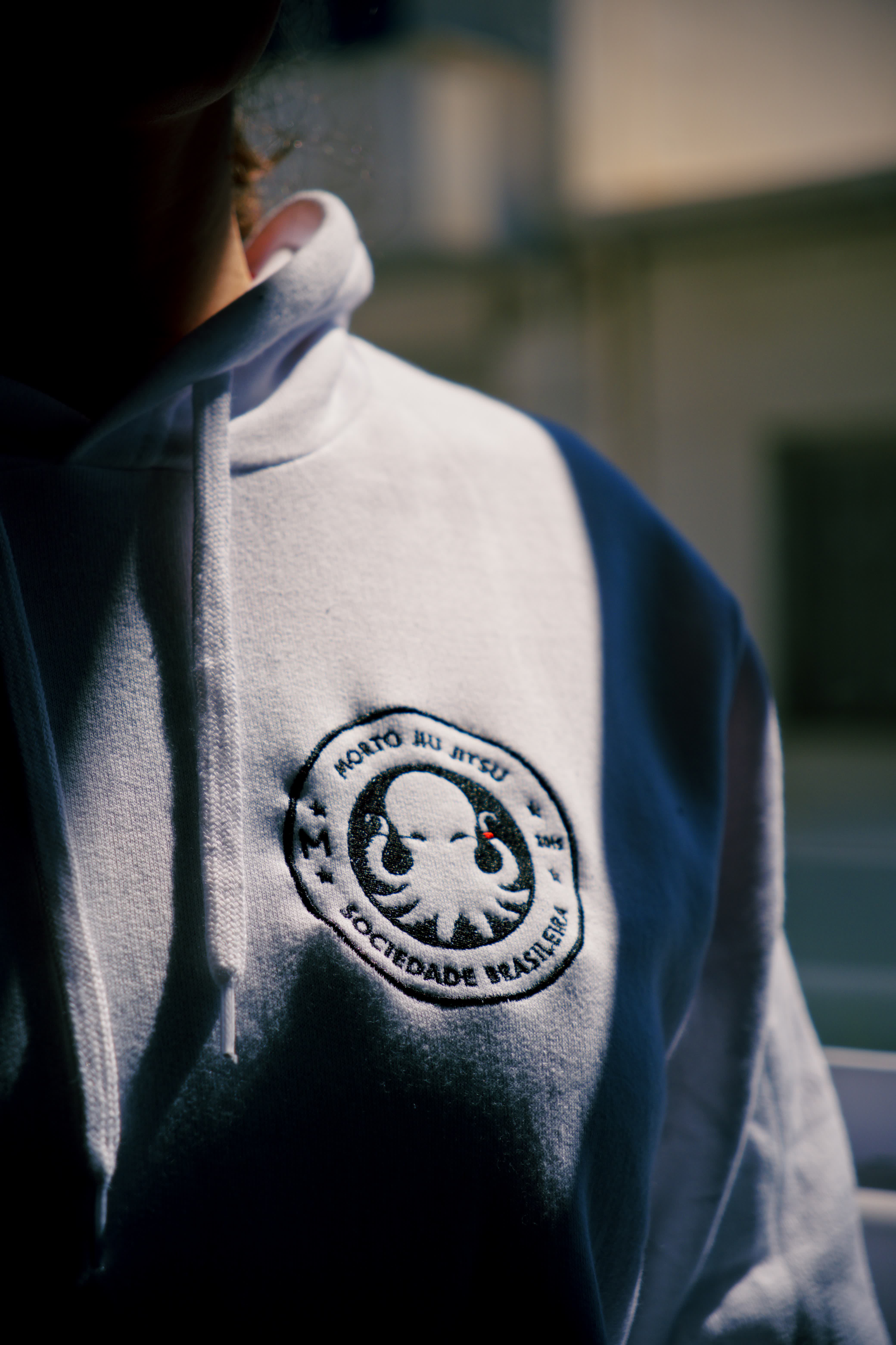 Morto BJJ Hoodie — White — back