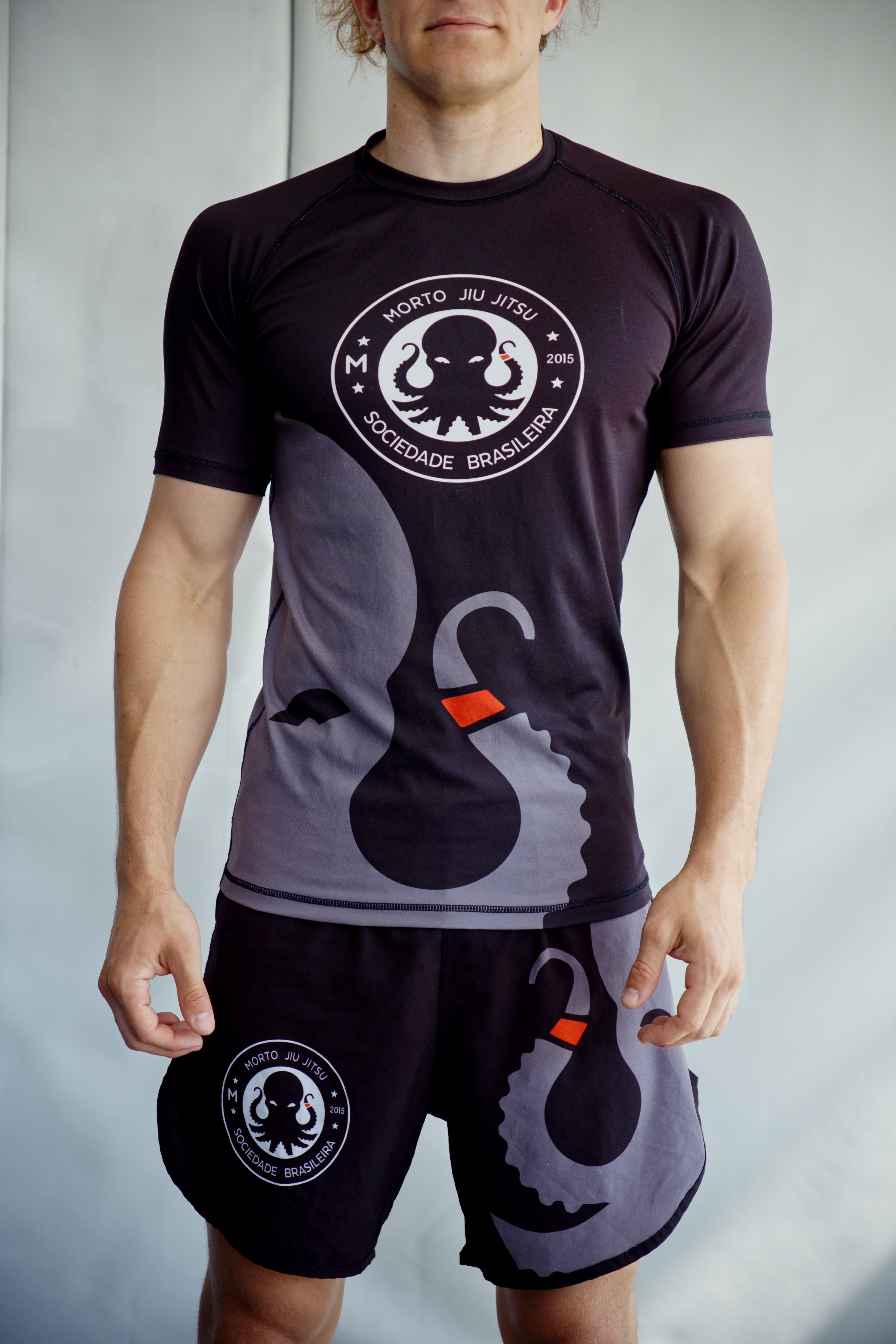 Morto BJJ Rashguard — Black — front