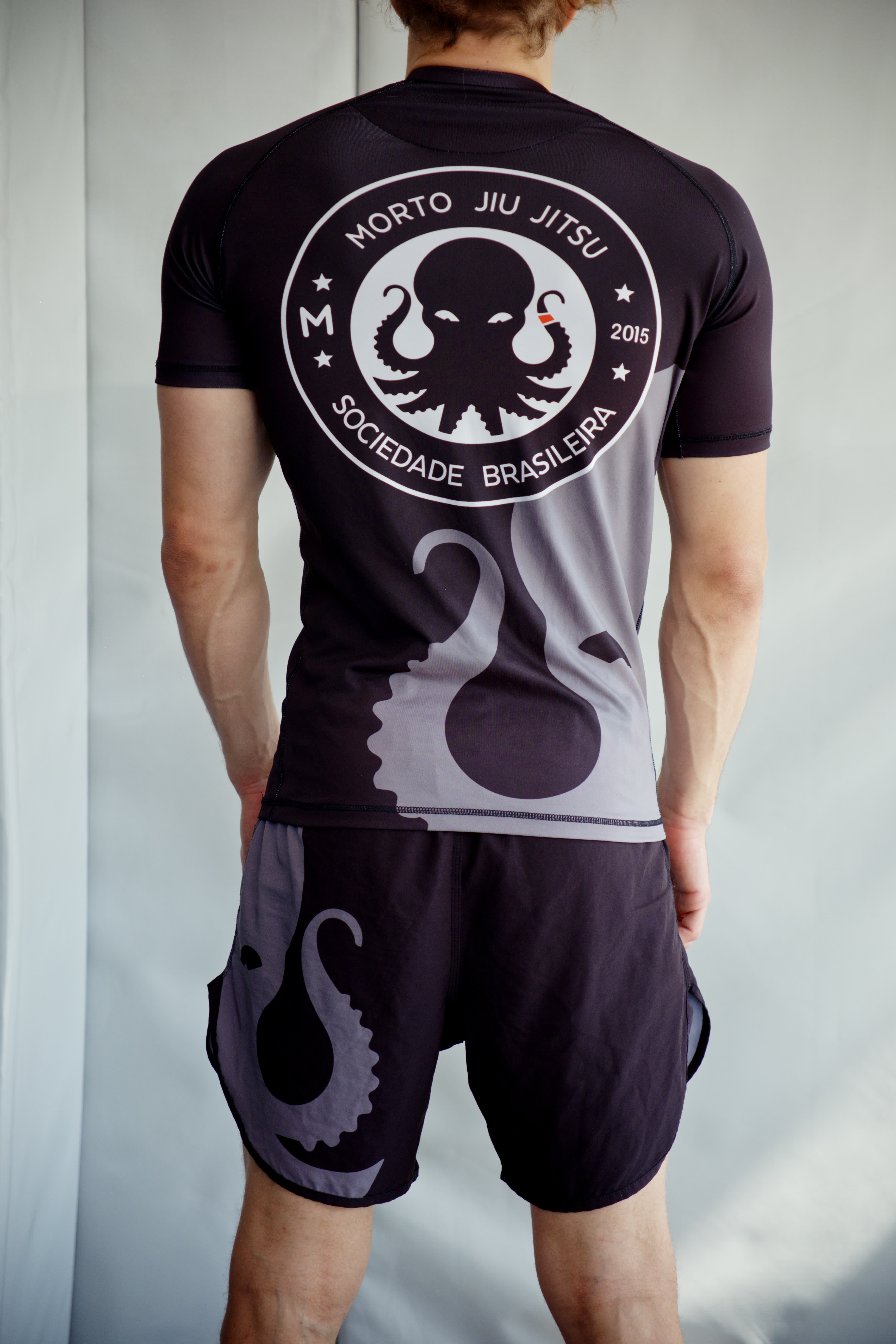 Morto BJJ Rashguard — Black — back