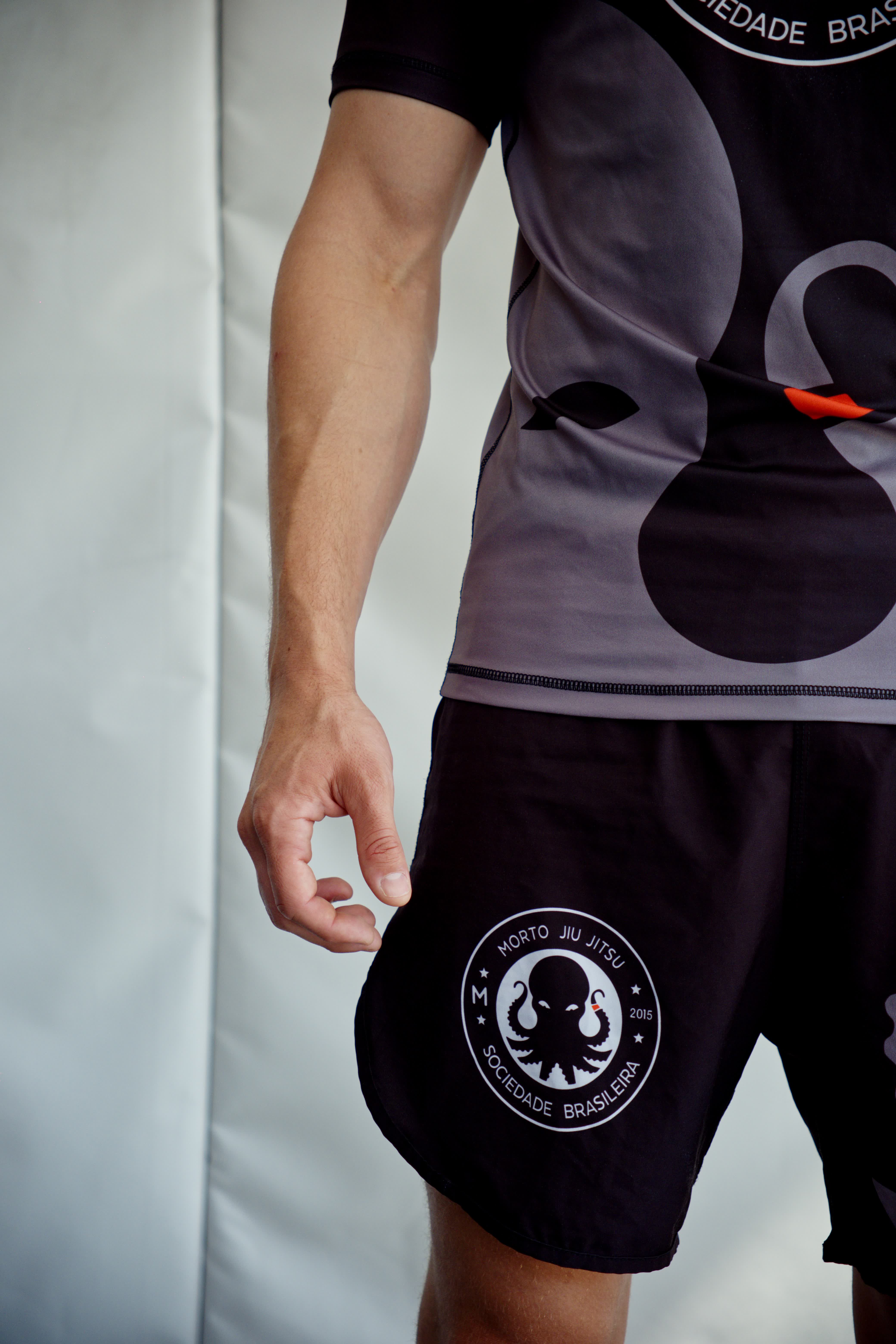 Morto BJJ Rashguard — Black — detail