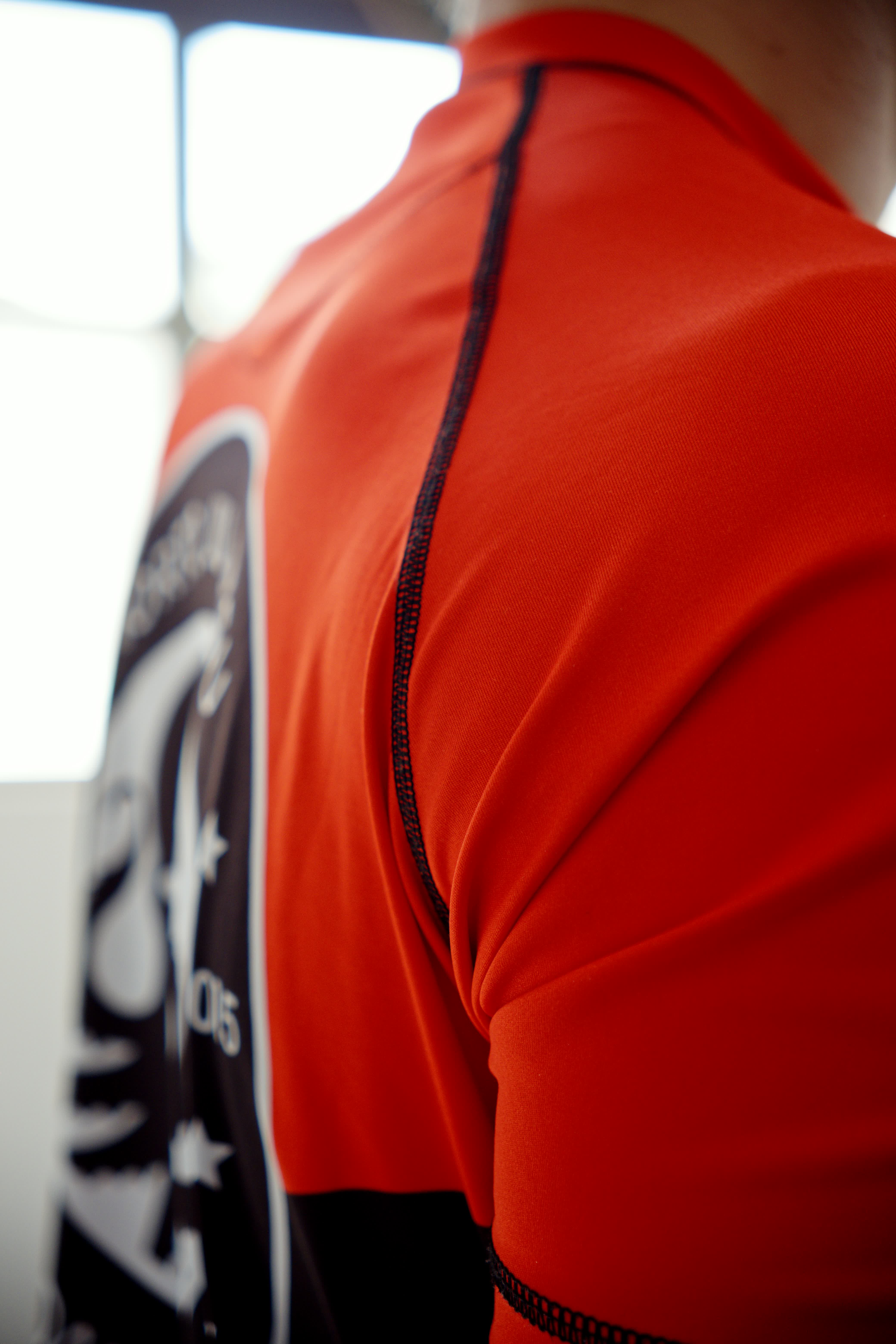 Morto BJJ Rashguard — Red — detail